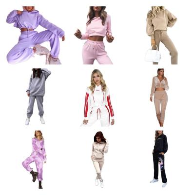 China Anti-pilling new women's clothing fashion sets two-piece lounge wear custom women's sweatsuit sets for fall for sale