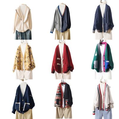 China Anti-pilling 2022 wholesale autumn and winter cardigan custom knitted women's sweater oversized cardigan for sale