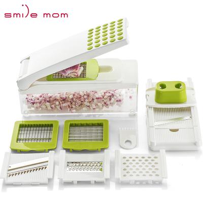 China Smile Viable Mom Multifunctional Plastic Fruit and Vegetable Tools Mini Shredder - Julienne Slicer - Cassava Grater - Manual Food Dicer for sale