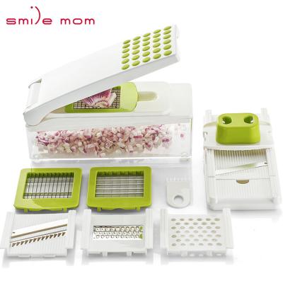 China Pro Food Chopper Vegetable Slicer Dicer Cutter Multi Viable Kitchen Smile Onion Fruit Mandoline Grater Cutter for sale