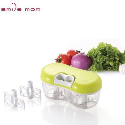 China Kitchen Wonder Mama Smile Chopper Twin Vegetable Pulling Chopper Viable Manual Double Whipping Cream Mixer for sale