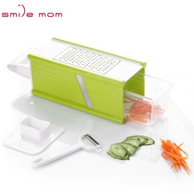 China Multi Viable 5 in 1 Kitchen Food Slicer Fruit Peeler - Vegetable Shredder - Manual Mandoline Grater for sale