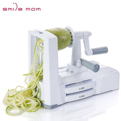 China Mama's Viable Kitchen Smile Spiralizer Bundle Vegetable Zoodle Spiralizer Complete Slicer for sale