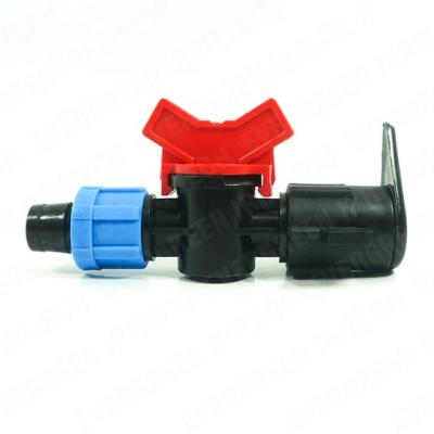 China Drip tape fitting PVC layflat pipe to drip tape valve mini drip irrigation pipe fitting for sale