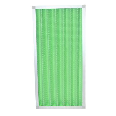 China High Clean Room Dust Holding 595*290*46mm Good Versatility Capacity G4 Pleated Panel Primary Air Filter for sale