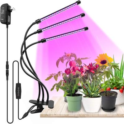 China Eco-friendly Grow Lights For Indoor Plant With Red Blue Spectrum, Dimmable 3 Levels Modes, Adjustable Gooseneck Suitable For Various Plant for sale