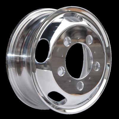 China 16x6.0 Aluminum Truck Wheel 6x222.25 5x203.2 Center 164mm And 146mm For Hino Light Truck Double Wheel 5 Holes And 6 Holes for sale