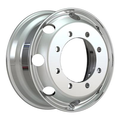 China 19.5x7.5 Machined Aluminum Truck Wheel Hub Aluminum Pilot And Polished Forged Wheel For American Trucks for sale