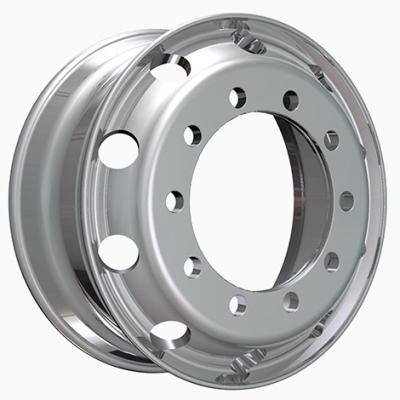 China Aluminum Truck 22.5x8.25 Wheel 10x335 10x285.75 Hub Pilot Polished Forged Wheel For International Freightliner Truck for sale