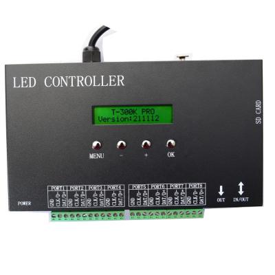 China T-300K PRO T300K PRO led pixel controller RGB PC on line pixel full color Controller VIA PC SD Card 8 ports  ws2811 ws2801 for sale