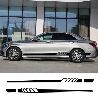 China Business Stripe DIY Side Decals/Luxury Car Stickers For Mercedes Benz W205 W204 W203 C Class C180 C200 C300 C63 Coupe C43 Car Accessories for sale