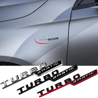 China Business / Luxury TURBO 4MATIC Fender Side Sticker For Mercedes Benz AMG A Since C E S G Class CLA CLK GLA GLB CGL GLE GLK GLS GT Car Styling for sale