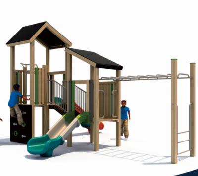 China 1000*900*380 Popular Outdoor Child Small Children Outdoor Wooden Playground for sale