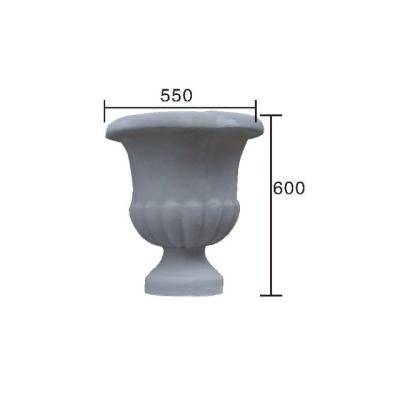 China 2022 European modern garden decoration fiberglass flower pot plastic mold for cement concrete for sale