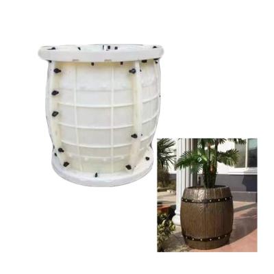 China 2022 pre-melted injection modern garden planter flower pot plastic outdoor concrete molds for sale for sale