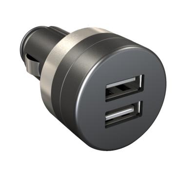 China Black Dual USB 4.2A 20W iPad USB Car Charger Adapter For Smartphone And Tablet Pc for sale