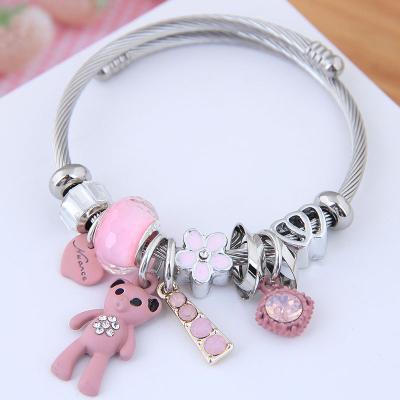 China Custom Key Chrysanthemum Chrysanthemum Charm Bracelet DIY Fashion Beaded Drip Pendant Bracelet for sale