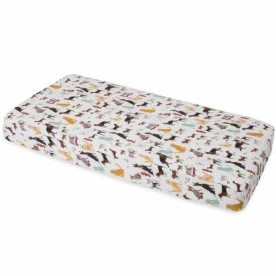 China Sustainable Factory Amazon Hot Sale Custom Muslin Cotton 100% Baby Fitted Crib Sheets for sale