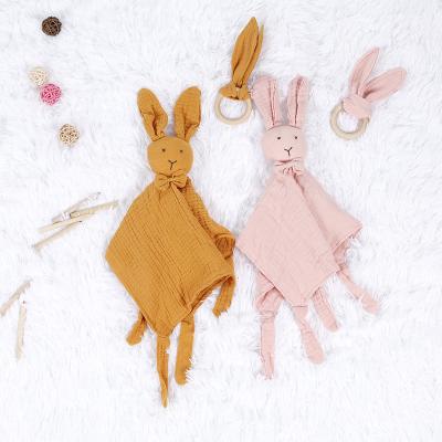 China Wholesale Custom Safety Organic Muslin Lovely Muslin Baby Toy Bunny Cover Quilt Anti-pilling for sale