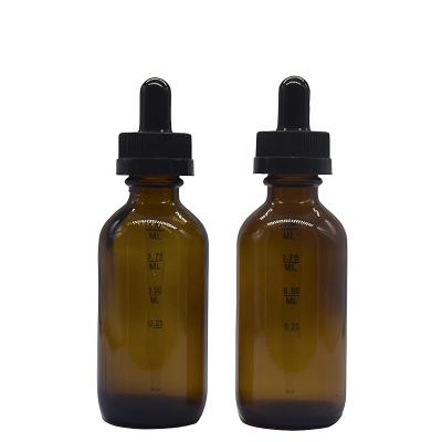 China 60ml Brown Boston bottle manufacturer spot essential oil bottle cigarette oil bottle with plastic cap for sale