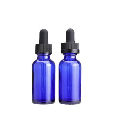 China Wholesale15ml, 30ml, 60ml, 120ml blue Boston essential oil bottle, medicine oil bottle with dropper for sale