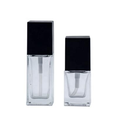 China 20ml 30ml Square liquid foundation bottle for sale