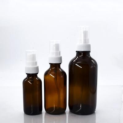 China Boston essential oil bottle 30ml Amber essence oil 0.5 1/2 fl oz 60ml spray bottle Glass bottle for sale