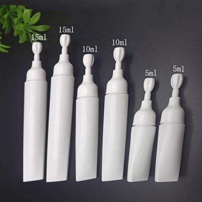 China New flat plastic hose bottle 5ml10ml15ml plastic squeeze essence bottle for sale