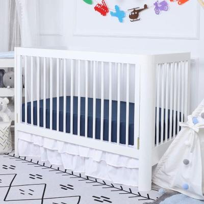 China Nondisposable Pack 2pcs Bamboo Fiber Crib Sheet Fitted Sheet Baby Crib Fitted Sheet for sale