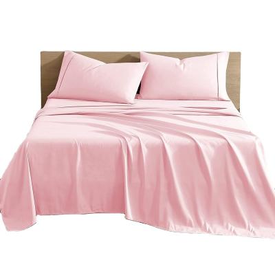 China Pure Cotton Sheet Set Pure Bamboo Sheet Set In Solid Colors And Dye Printing for sale