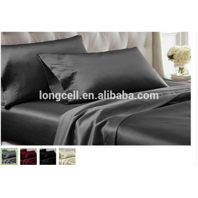 China Softly Solid 100% Satin Dreams Satin Sheet Set for sale