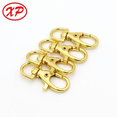 China Luggage Accessories Wholesale Instant Handbag Hardware Light Gold Swivel Dog Hook for sale