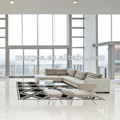 China Abstract Space Polished Off White Polished Porcelain Floor Tile 80x80 for sale