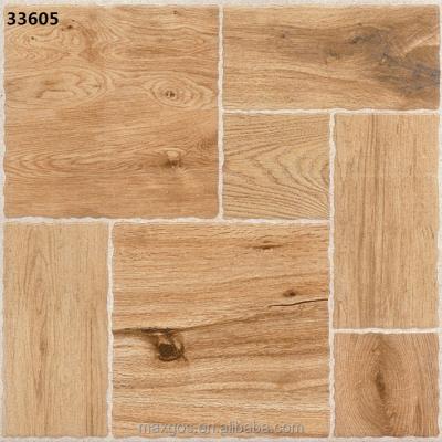 China Rustic Tiles 30x30 Glazed Tile Wood Color Ceramic Floor And Wall Tile for sale