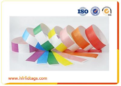 China Custom Waterproof One Time Rfid Event Wristbands With Barcode for sale