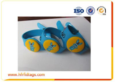 China Customizable Children Rfid Silicone Wristbands Printing Or Laser Logo Rfid Silicone Bracelets for sale