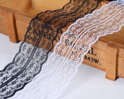 China 4.5CM Sustainable Lace Ribbon Strip Trim Fabric DIY Embroidered Net Lace For Decoration Sewing Handmade Materials for sale