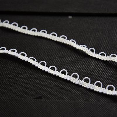 China Loose White Elastic Bridal Button Trim Snow Button Loop Trim Loose Snow White Elastic Bridal Trim For Dresses for sale