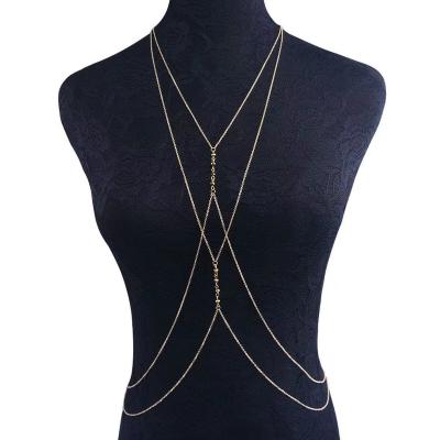 China Sexy Cheap Exotic Gold Chain Full Body Jewelry Hiphop Woman Chain Accessories for sale