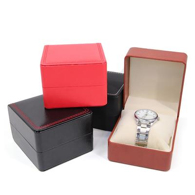 China Watch/Jewelry Accept OEM Order Simple Luxury PU Leather Custom Logo Watch Box for sale