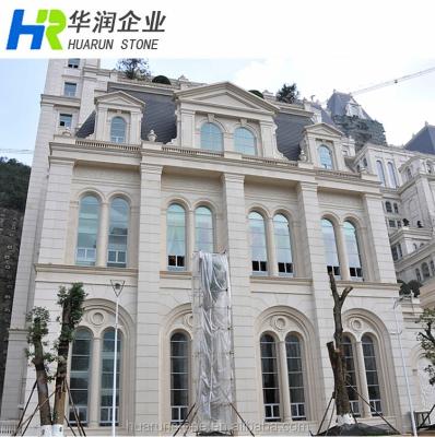 China Exterior Beige Gascony Limestone Building Stone Facade Wall Cladding Customized for sale