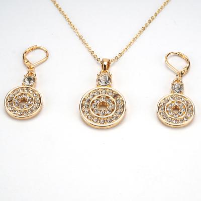 China Luxury Jewelry Diamond Women Suits Jewelry Set 24k Gold Factory Environmental Friendly Hot Sale Jewelry for sale