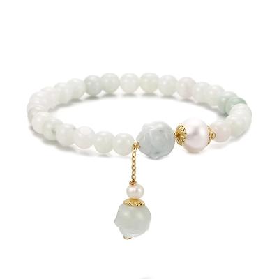 China High Quality Natural Freshwater Pearl Jade Lotus Outdoor Bracelet 14K Gold Filled Bracelet Jewelry for sale