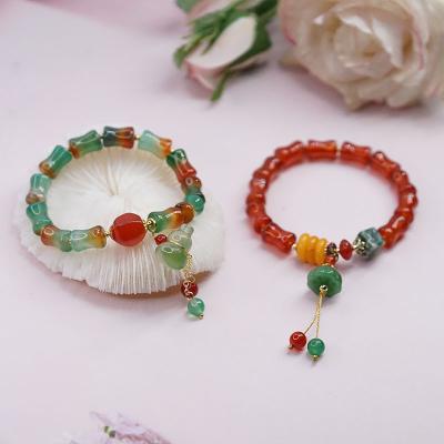 China High Quality Lucky Natural Jade Gourd Bracelet Bangle Pendant Gift For Lady for sale