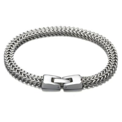 China Simple Multilayer Silver Color High Quality Fashion Jewelry Stainless Steel Keel Chain Bracelet For Men for sale