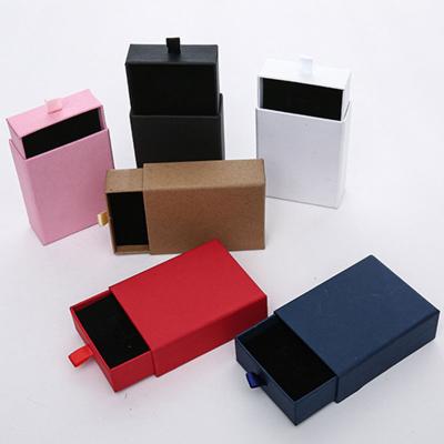 China Factory Supply Cheap Elegant Custom Jewelry Box Drawer Slide Jewelry Packaging Box for sale