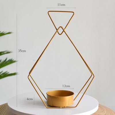 China Wedding Indoor Outdoor Iron Dessert Table Decoration Garden Metal Buries Flower Potted Plant Stand Display Stand Modern Triangle Portable Flower Stand for sale