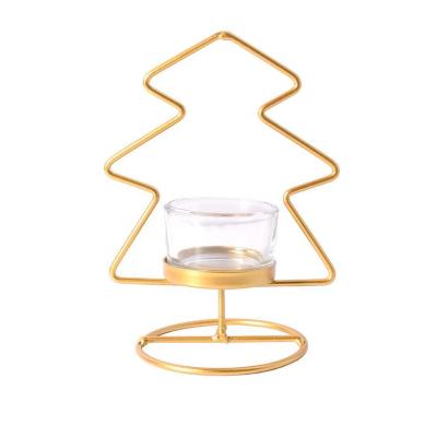 China Gold Metal Candlestick Holder Christmas Wedding Centerpieces Brief Candle Holders Home Decoration and Table Decorations for sale