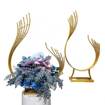 China Waterproof Wedding Centerpieces Wedding Decoration Light Base Flower Centerpiece Stand Arch Table Numbers/Party New Product For Restaurant for sale