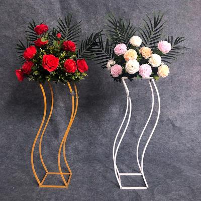 China New Wedding Wedding Party / Event Party Event Party Stage Decoration Geometry Road Guide Geometric Flower Stand for sale